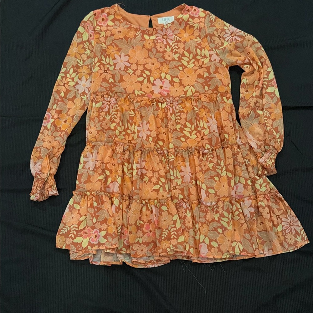 Peach Love floral dress